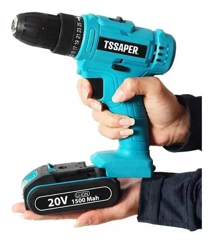 Furadeira Parafusadeira Profissional S/ Fio 20v 10m Elétrica