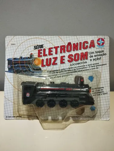 Trem locomotiva antiga lacrada da Estrela anos 90  brinquedo ou coleção 