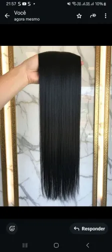 Extensão de Cabelo Liso Com Aplique Tic Tac Para Volume Super Promoção