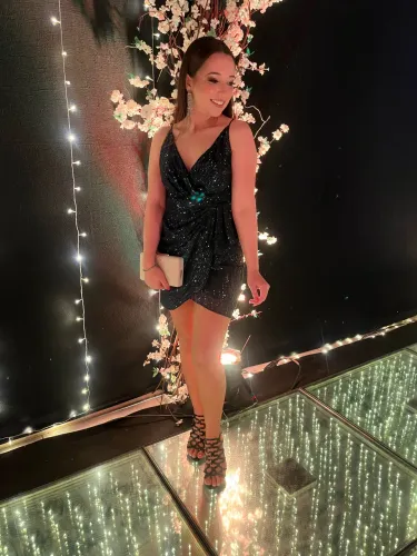 Vestido de festa azul paitê 