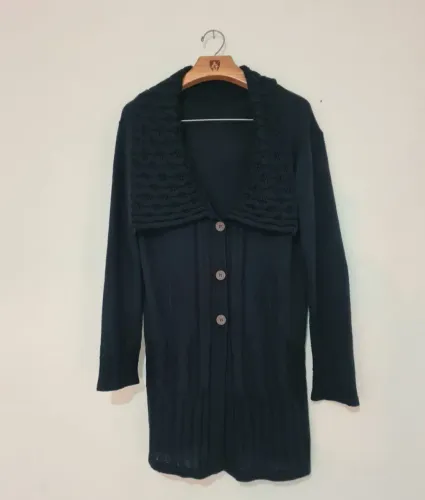 Casaco de Tricô Feminino Preto
