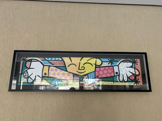 Quadro Original Romero Brito Abraço 