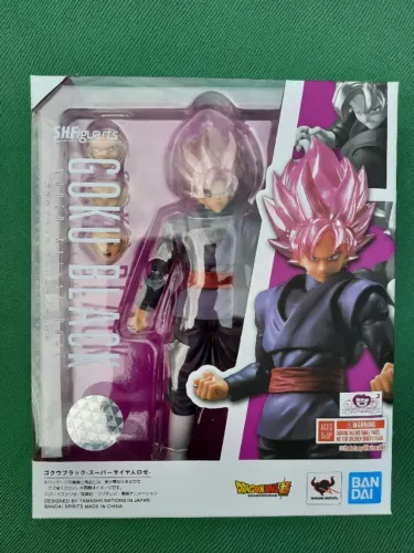 Figura de ação do Goku Black da série Dragon Ball Super, Bandai da linha SHFiguarts. Novo 
