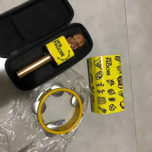 Kit Skol Pagode: Microfone e Tamborim