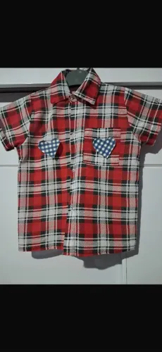 Camisa Infantil Xadrez ideal para festa junina.