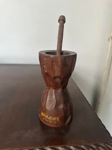 Antigo Pilão em Jacarandá Artesanal - Real Café