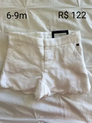 Shorts Branco Tommy Hilfiger 6-9m