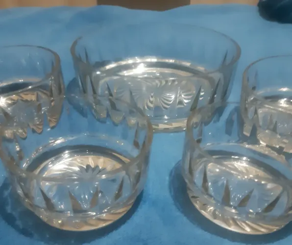 Conjunto para servir sobremesas (vidro)