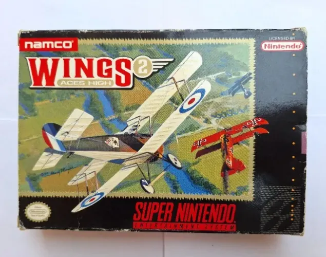 Wings 2 Aces High Original CIB Ótimo Estado Super Nintendo