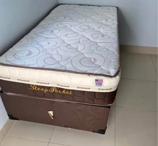 Cama box colchão e base solteiro 