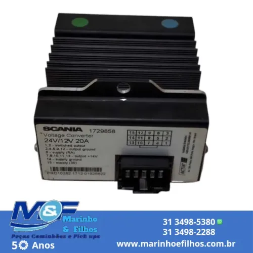 Conversor de Tensão Scania 1729858 24V/12V 