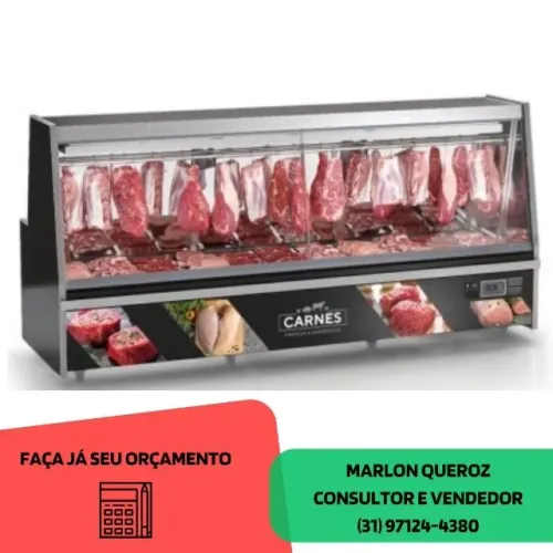 Balcão de Carne com tendal Gelopar 2,9M Novo