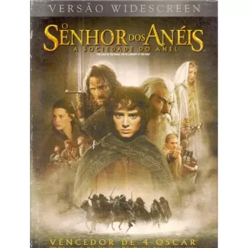 Dvd Duplo Original O Senhor Dos Anéis - A Sociedade Do Anel Widescreen Completo Impecável
