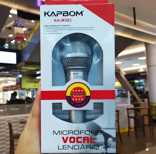 Microfone Vocal Lendário Com Fio KAPBOM