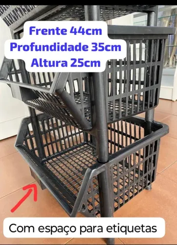 Cestos organizadores empilhável 