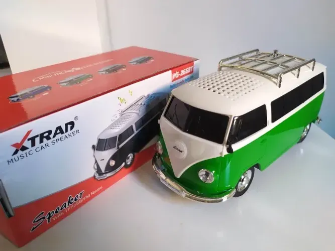 Caixinha de Som Kombi Verde Top Bluetooth - Muito Boa