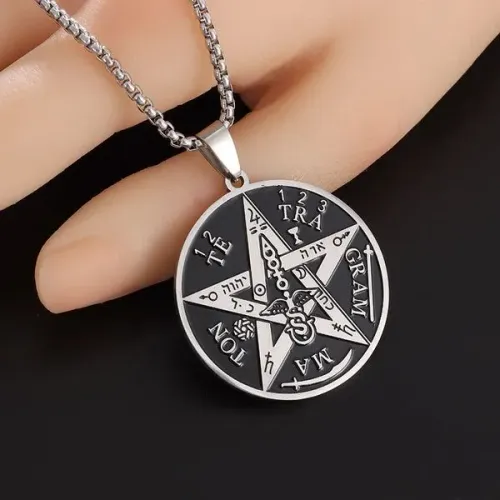 Colar Pingente Pentagrama Aço Inoxidável