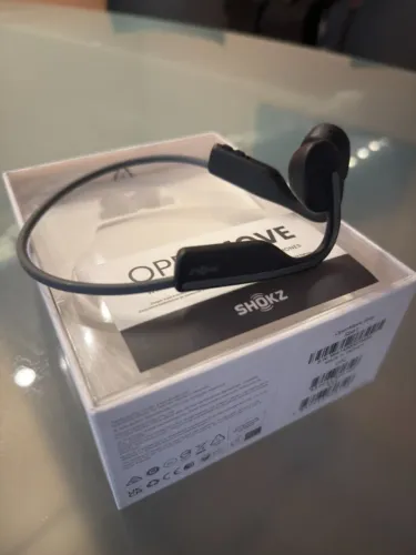 Fone de ouvido open-ear sem fio Shokz Sport OpenMove S661-ST cinza