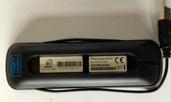 Telefone Philips VOIP1511B Skype Certified USB Vintage Retrô