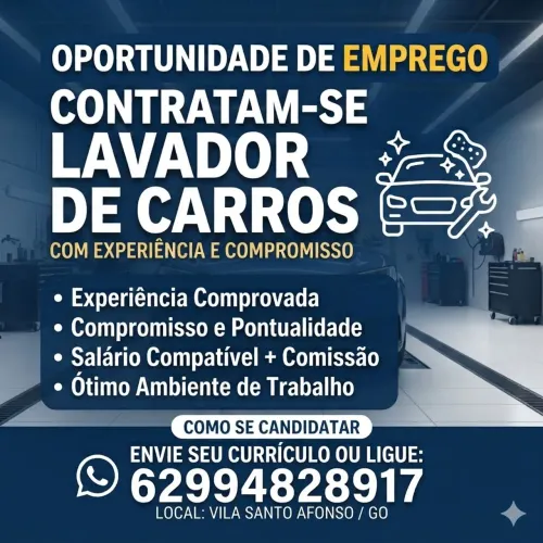 Lavador com experiência