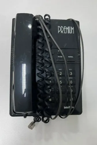 Telefone Fixo Intelbras Premium Preto Funcionando