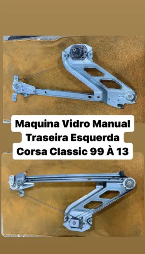 Máquina Vidro Manual Traseira Esquerda Corsa Classic 1999 a 2013 - Original