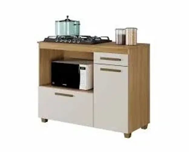 Balcão CookTop Cronus 4 ou 5 Bocas Cinamomo.Off White Arte - Entrega Rápida!