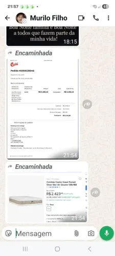 Colchão Castro de molas ensacadas novo