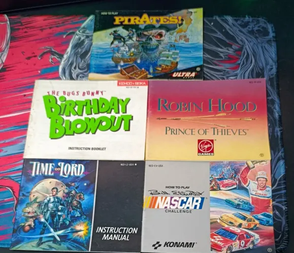 Lote de manuais originais de jogos de Nintendinho (NES/Nintendo 8bits)