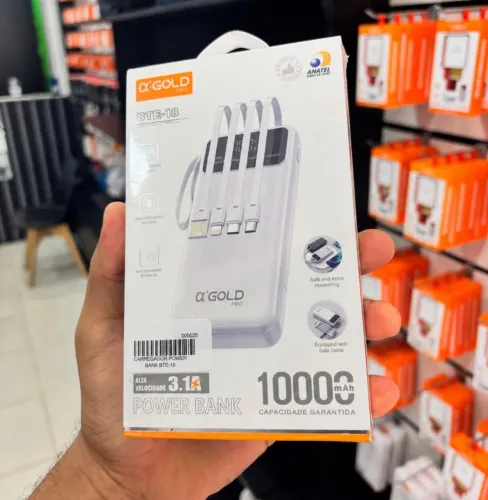 Carregador Portátil Power Bank 1000ah mantenha sua bateria por horas carregada