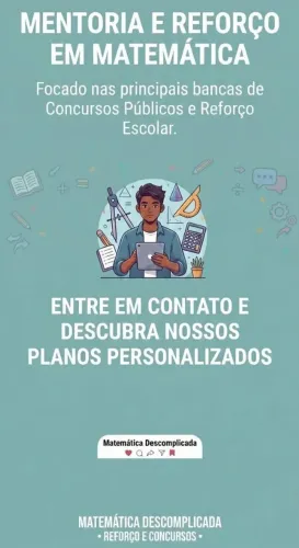 Ensino de matemática para concurso público e reforço escolar.
