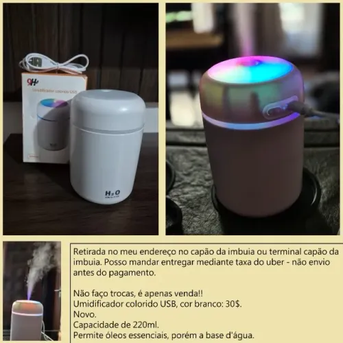 Umidificador USB 220ml novo