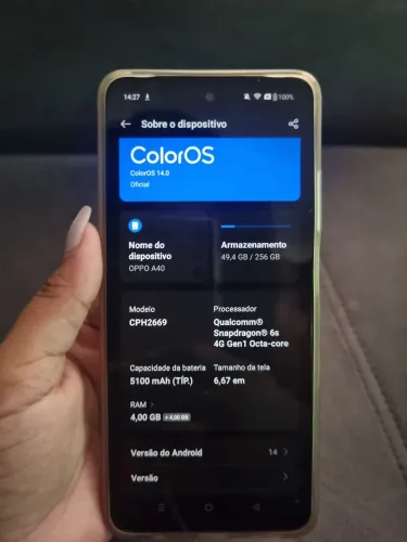 Celular OPPO A40 256gb