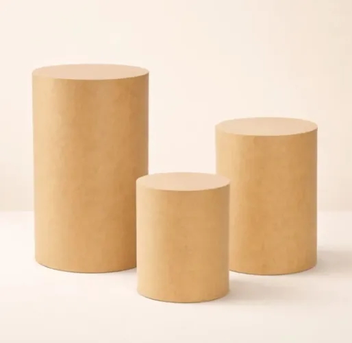 Kit Completo Festa MDF - Painel Redondo, Trio de Cilindros Decorativos