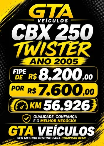 HONDA CBX TWISTER 250 ANO 2005 