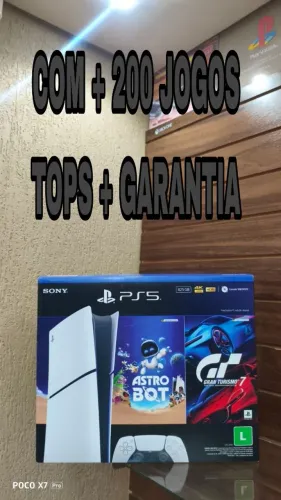 PS5 slim + garantia + jogos tops
