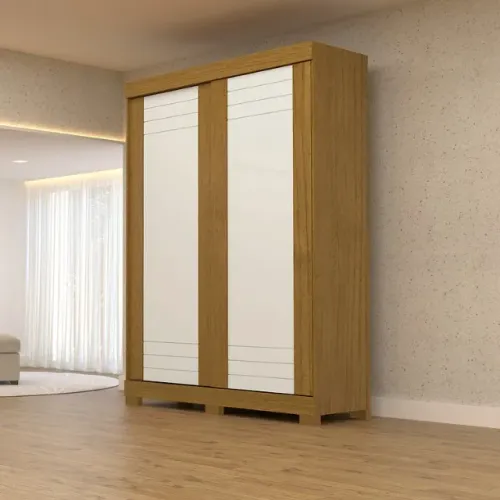 Roupeiro Ayla 2 portas 100% MDF sem espelho - Entrega e montagem grátis p/ Fortaleza
