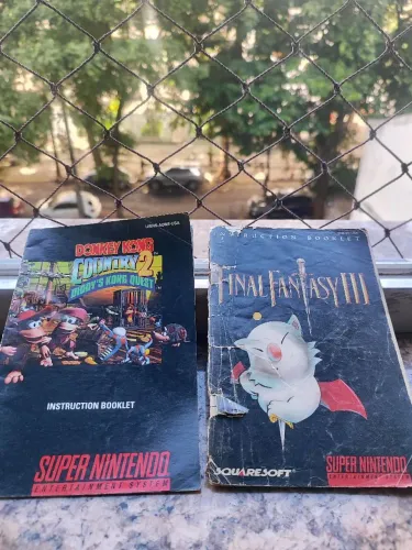 manuais final fantasy 3 e donkey kong 2 para super nintendo !