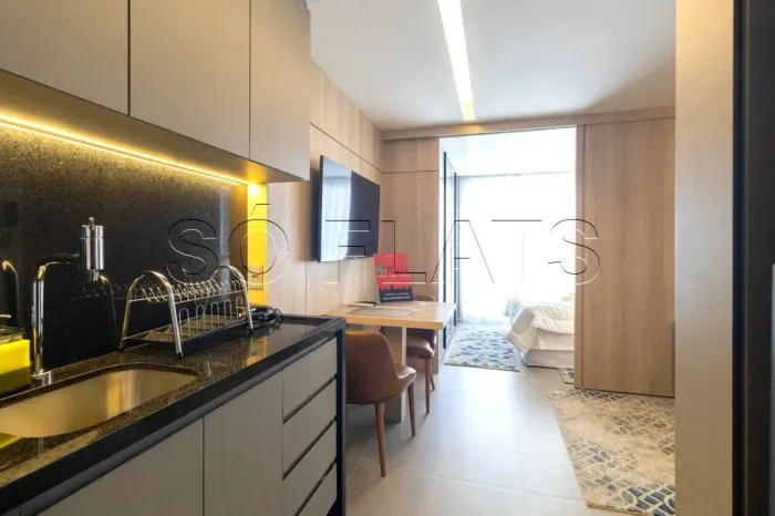 Studio no Residencial Hit Itaim disponível para locação muito bem localizado próx da Av Sa