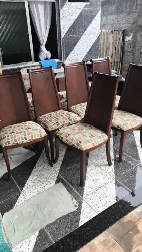 Vendo seis cadeiras de ajelin pedra!! 200,00 cada