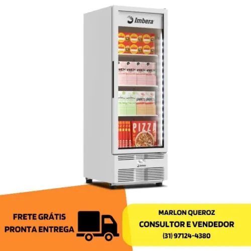 Freezer Vertical Porta de Vidro 569L Imbera