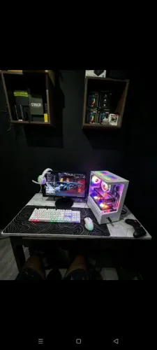 PC GAMER COMPLETO RYZEN 5 5500 + RX570 + MONITOR, TECLADO E MOUSE HEADSET. NOVO!
