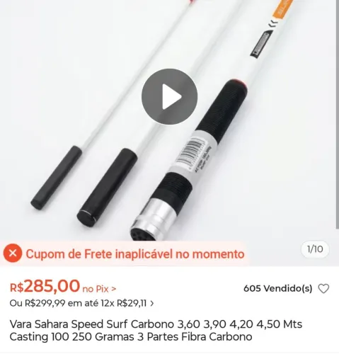 Vara de pesca Sahara speed carbono 4,20 metros