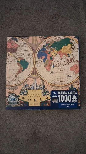 Quebra cabeça game office 1000 peças mapa mundi