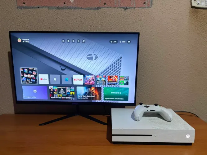 Xbox One S Branco + 1 Controle Original Microsoft  1 Tera| Funcionando Perfeitamente