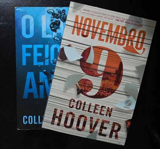 Kit 2 livros Colleen Hoover, "Novembro 9" e "O Lado Feio do Amor"