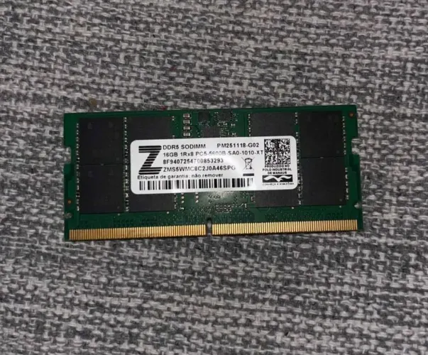 1 Memória RAM DDR5 16GB para Notebook