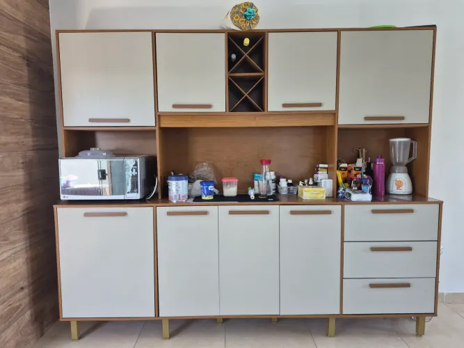 Armário Cozinha 8 Portas 3 Gavetas