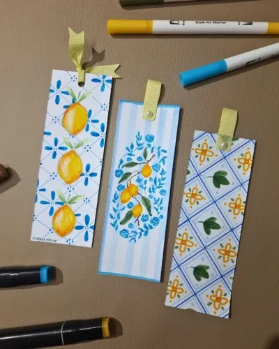Kit 3 Marcadores De Página Exclusivo Limão Siciliano