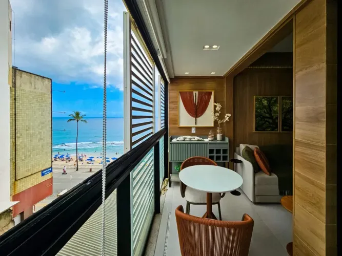 Studio 30m² Vista Mar na Barra, Decorado, Pronto para Morar ou Rentabilizar- Mobiliado alt